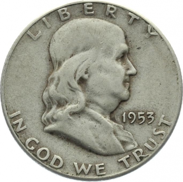 USA 1/2 Dollar 1953 S - Franklin